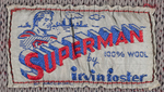 "SUPERMAN" SWEATER SALESMAN'S SAMPLE PANEL.