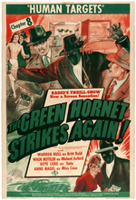 "THE GREEN HORNET STRIKES AGAIN!" MOVIE SERIAL POSTER.