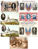 GROUP OF 15 POST CARDS RELATED TO TAFT AND BRYAN.