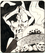 "MARVEL PREMIERE" #16 IRON FIST ORIGIN TWO-PAGE SPREAD ORIGINAL ART.