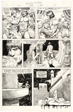 "THE SAVAGE SWORD OF CONAN" #140 COMIC MAGAZINE PAGE ORIGINAL ART LOT.