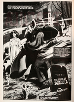 "THE TOMB OF DRACULA" #1 MARVEL COMICS MAGAZINE ORIGINAL ART PAGE.