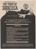 "THE TOMB OF DRACULA" #1 MARVEL COMICS MAGAZINE ORIGINAL ART PAGE.