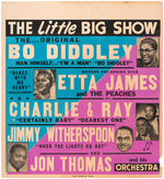 "THE LITTLE BIG SHOW" 1955 CONCERT POSTER FEATURING BO DIDDLEY & ETTA JAMES.