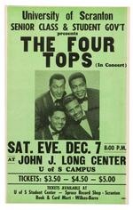 THE FOUR TOPS 1968 CONCERT POSTER.
