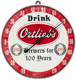 "DRINK ORTLIEB'S" BEER ADVERTISING THERMOMETER.