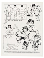 "THE INCREDIBLE HULK - OFFICIAL MEMBER SUPERHERO CLUB" BAGGED BUTTON & STYLE GUIDE SHEET.
