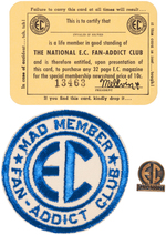 "E.C. FAN-ADDICT CLUB" COMPLETE 1953 KIT & LETTERS.