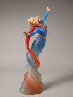 DC DYNAMICS STATUE SUPERGIRL WAX HEAD MASTER SCULPT PAIR WITH STATUE IN BOX BY TIM BRUCKNER.