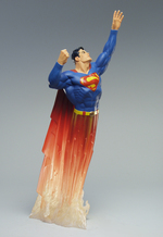 DC DYNAMICS STATUE SUPERMAN WAX HEAD MASTER SCULPT WITH STATUE IN BOX BY TIM BRUCKNER.
