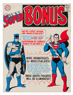 DC COMICS 1969 WHOLESALERS FOLDER FEATURING BATMAN & SUPERMAN.