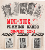 PIN-UP "MINI NUDE PLAYING CARDS" DISPLAY.