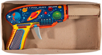 "ASTRO RAY GUN" BOXED FRICTION SPARKING SPACE PISTOL.