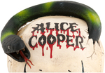 "ALICE COOPER" SKULL & SNAKE PROP USED FOR "BURRN" MAGAZINE COVER SHOOT.