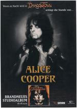 ALICE COOPER "DRAGONTOWN" PROMOTIONAL SAI TOUR PROP WEAPON & EPHEMERA LOT.