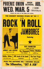 JERRY LEE LEWIS "ROCK 'N ROLL JAMBOREE" 1958 CONCERT POSTER.