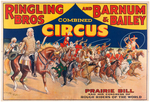 "RINGLING BROS. AND BARNUM & BAILEY COMBINED CIRCUS - PRAIRIE BILL" POSTER.