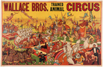 "WALLACE BROS. TRAINED ANIMAL CIRCUS" POSTER.