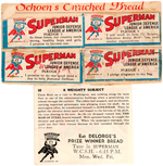 "SUPERMAN JUNIOR DEFENSE LEAGUE OF AMERICA" MEMBERSHIP CARD & BREAD STAMP.