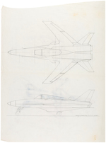 GI JOE CONQUEST X-26A EARLY DESIGN ART LOT BY GUY CASSADAY.