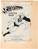 "SUPERMAN" COLORING BOOK ORIGINAL ART LOT.