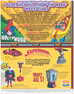 "SUPERMAN: THE ANIMATED SERIES" BURGER KING/KRAFT ADVERTISING ORIGINAL ART PAIR.