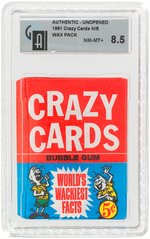 "CRAZY CARDS" & "KRAZY PEOPLE POSTERS" GAI GRADED WAX PACKS.