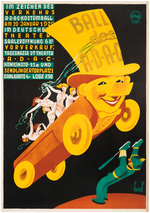 "AUTOMOBILE CLUB OF GERMANY" 1920 CLUB MEMBER'S BALL POSTER.