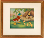 "SILLY SYMPHONIES - THE UGLY DUCKLING" FRAMED COURVOISIER PRODUCTION CEL SET-UP.