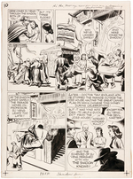"THE SHADOW COMICS" VOL. 2 #2 COMIC PAGE ORIGINAL ART BY VERNON GREENE.