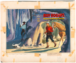 "ROY ROGERS - MYSTERY AT MIDNIGHT SPRINGS" WHITMAN BOOK COVER ORIGINAL ART.