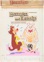 "HERMAN AND KATNIP COLORING BOOK" COVER ORIGINAL ART.