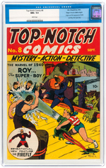 "TOP-NOTCH COMICS" #8 SEPTEMBER 1940 CGC 9.6 NM+ MILE HIGH PEDIGREE.