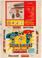 SHRINKY DINKS DC SUPERHEROES EXTENSIVE LOT OF PRODUCTION ART.