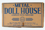 "MARX METAL DOLL HOUSE COMPLETE WITH FURNITURE" PLAYSET.