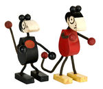 MICKY MOUSE PRE-DISNEY MICKEY MOUSE WOOD-JOINTED FLEXIBLE FIGURES.