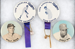 LOS ANGELES DODGERS FOUR LARGE 3.5" PLAYER BUTTONS FROM MUCHINSKY COLLECTION.