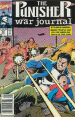 "THE PUNISHER WAR JOURNAL" #22 COMIC BOOK COVER ORIGINAL ART.