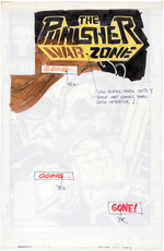 "THE PUNISHER WAR ZONE" #9 COMIC BOOK COVER ORIGINAL ART.