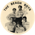 "THE BEACH BOYS" RARE VINTAGE BUTTON.