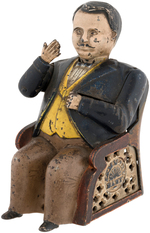 "TAMMANY BANK" 1878 CAST IRON MECHANICAL BANK WITH ORIGINAL PAINT.