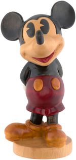 "MICKEY MOUSE" LARGE WOODEN CARVING.