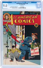 "ALL-AMERICAN COMICS" #60 SEPTEMBER 1944 CGC 9.0 VF/NM.