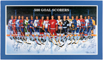 500 NHL GOAL SCORERS MULTI PLAYER SIGNED LITHOGRAPH BY RON LEWIS.