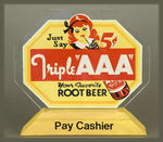 "TRIPLE AAA" ROOT BEER COUNTERTOP DISPLAY.