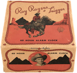 "ROY ROGERS & TRIGGER" BOXED ANIMATED ALARM CLOCK.