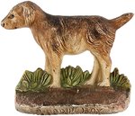 HARDING'S DOG "LADDIE BOY" PAINTED CAST IRON BOOKEND.