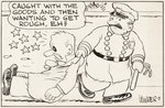 "ALEXANDER SMART" & "DAFFY DOODLES" 1936 SUNDAY PAGE ORIGINAL ART BY DOC WINNER.