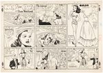 "TILLIE THE TOILER" 1946 SUNDAY PAGE ORIGINAL ART BY RUSS WESTOVER.