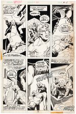 "WEREWOLF BY NIGHT" #30 COMIC PAGE ORIGINAL ART PAIR BY DON PERLIN.